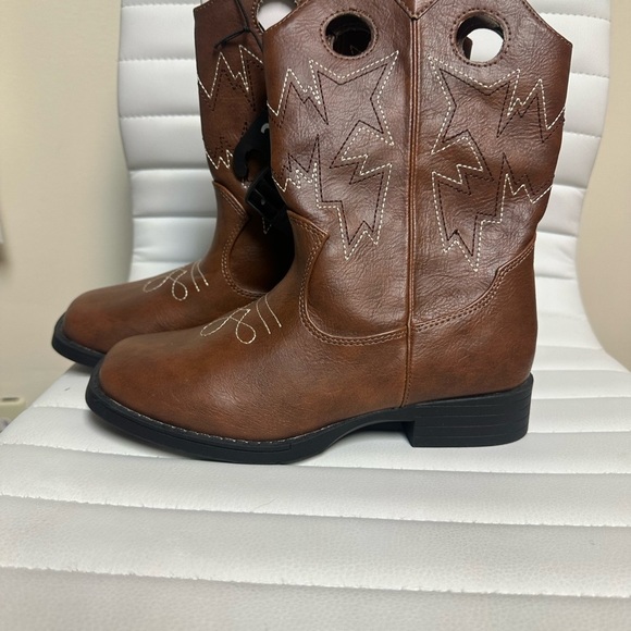 Kids Brown Cowboy Boots - Picture 2 of 8